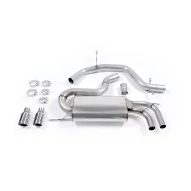 Milltek SSXVW147N cat-back exhaust for Seat Leon Cupra 2.0T FSI 240PS, polished Jet-80 tips