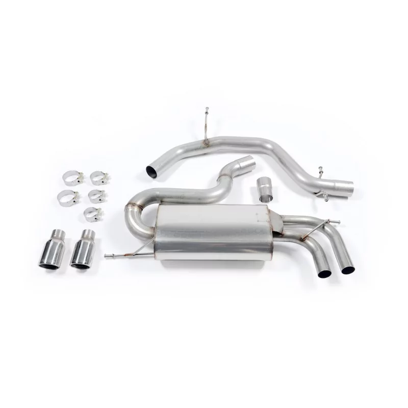 Milltek SSXVW147N cat-back exhaust for Seat Leon Cupra 2.0T FSI 240PS, polished Jet-80 tips Milltek SSXVW147N cat-back exhaust for Seat Leon Cupra 2.0T FSI 240PS, polished Jet-80 tips