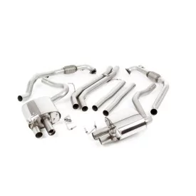 Échappement cat-back Milltek SSXAU1150 pour Audi S5 3.0 V6 Turbo Coupe Only B9, embouts GT-100 polis