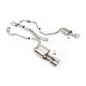 Milltek SSXAU1194 cat-back exhaust for Audi S5 3.0 V6 Turbo Sportback B9, titanium GT-100 tips