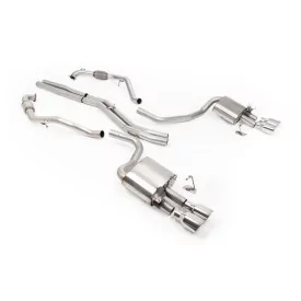 Milltek SSXAU1198 Cat-Back-Abgasanlage für Audi S5 3.0 V6 Turbo Sportback B9, Endrohre GT-100 poliert