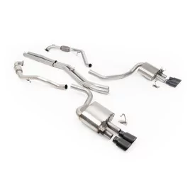 Escape cat-back Milltek SSXAU1203 para Audi S5 3.0 V6 Turbo Sportback B9, colas ovaladas negras