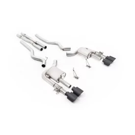 Milltek SSXFD455 cat-back exhaust for Ford Mustang Shelby GT500 5.2 V8 Supercharged, black GT-115 tips