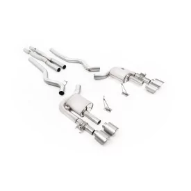 Milltek SSXFD456 cat-back exhaust for Ford Mustang Shelby GT500 5.2 V8 Supercharged, titanium GT-115 tips