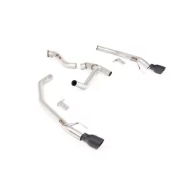 Milltek SSXFD532 Axle-Back-Abgasanlage, Endrohre GT-100 schwarz