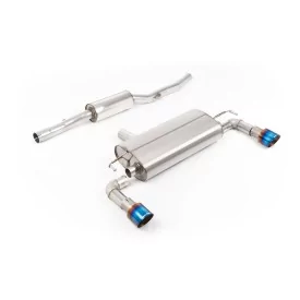 Milltek SSXVW777 cat-back exhaust for Volkswagen Golf Mk4 R32 3.2 V6 4WD, titanium GT-100 tips