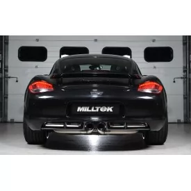 Milltek SSXPO215 cat-back exhaust for Porsche, black GT-90 tips