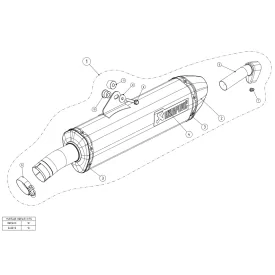 Akrapovic S-B8SO4-HRT Bmw F 800 R