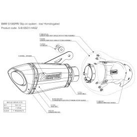 Akrapovic S-B10SO1-HASZ Bmw S1000R