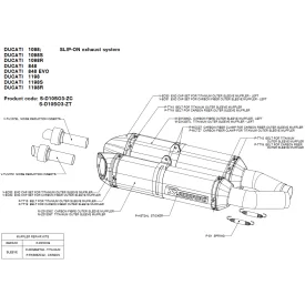 Akrapovic S-D10SO3-ZC Ducati 848 1098 1198