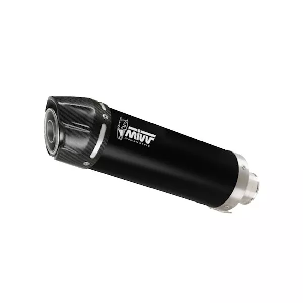 Mivv Sport Exhaust Full System Black carbon end cap Voge BRIVIDO 125R VO.006.LXBC + ACC.076.A1