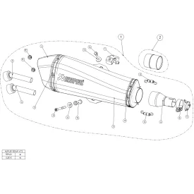 Akrapovic S-PI4SO3-HRSSBL Piaggio Beverly 400