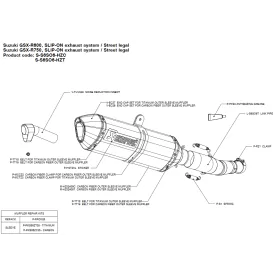 Akrapovic S-S6SO6-HZC Suzuki GSX-R 600 750 