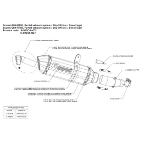 Akrapovic S-S6SO8-HZC Suzuki GSX-R 600 750 