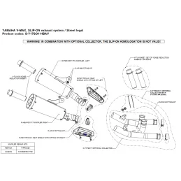 Akrapovic C-Y17SO1T/1 Yamaha V MAX 1700