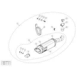 Akrapovic S-Y2SO12-HAPC Yamaha YZF-R 25