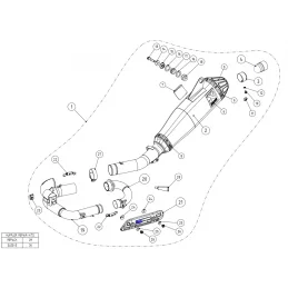 Akrapovic S-Y2MET14-CIBNTA Yamaha YZ 250 F