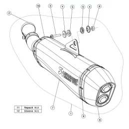 Akrapovic S-B8SO7-HZAABL Bmw F 800 GT