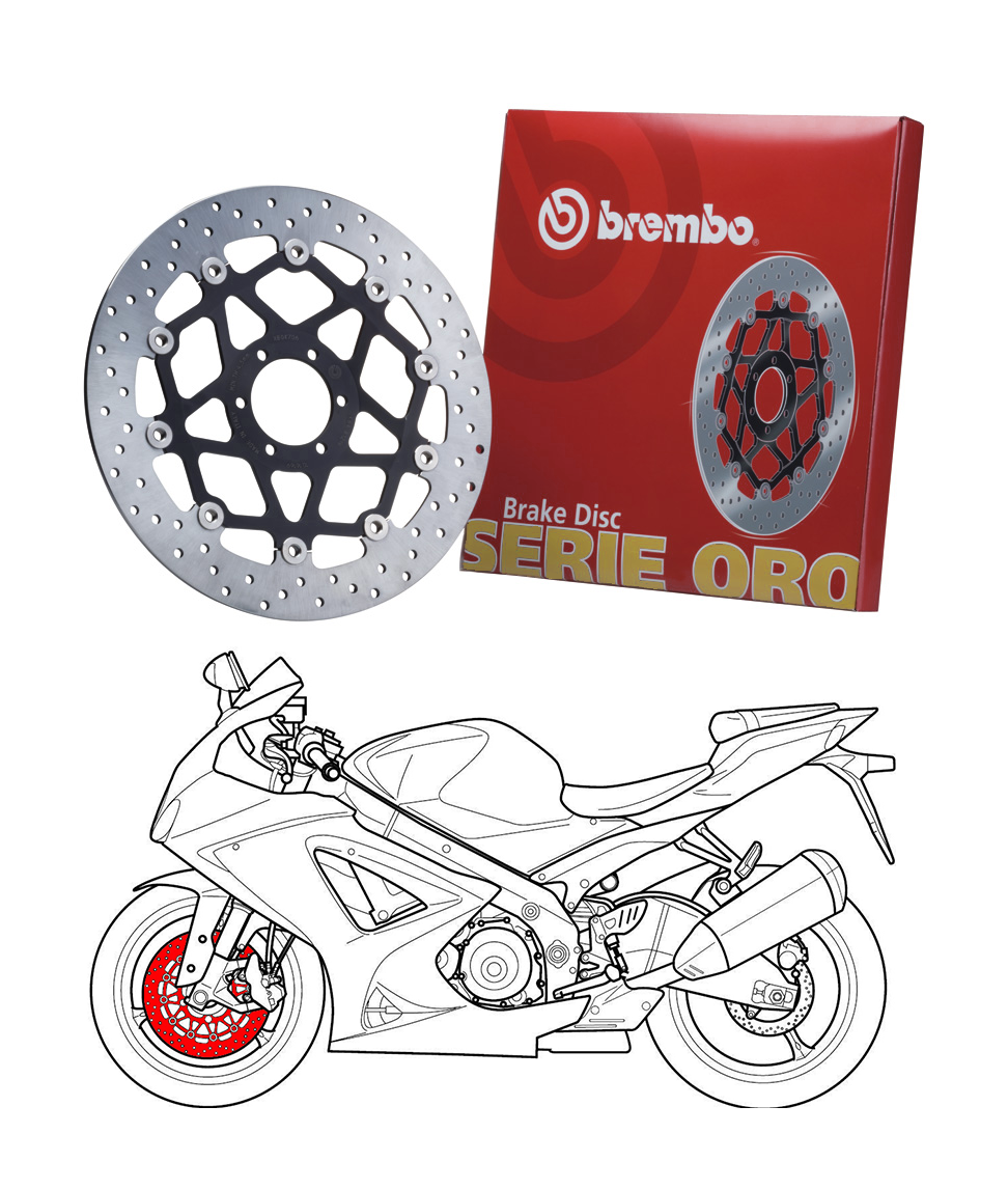 Brake Discs Kawasaki Zx-12R Ninja 1200 Brembo Serie Oro