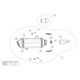 Akrapovic S-VE125SO1-HZBL Vespa GTS 125 ie Super