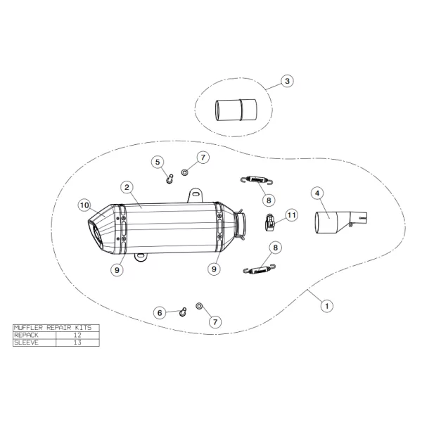 Akrapovic S-VE125SO1-HZBL Vespa GTS 125 ie Super