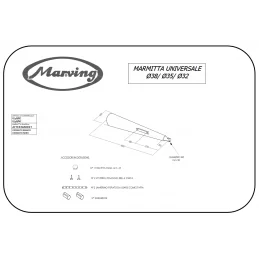 Marving U/38/NC Scarichi Moto Universali