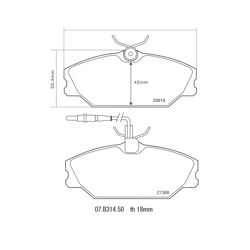 Brembo 07.B314.50 HP2000