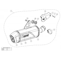 Akrapovic S-B12SO23-HAAT Bmw R 1250 GS - GS Adventure