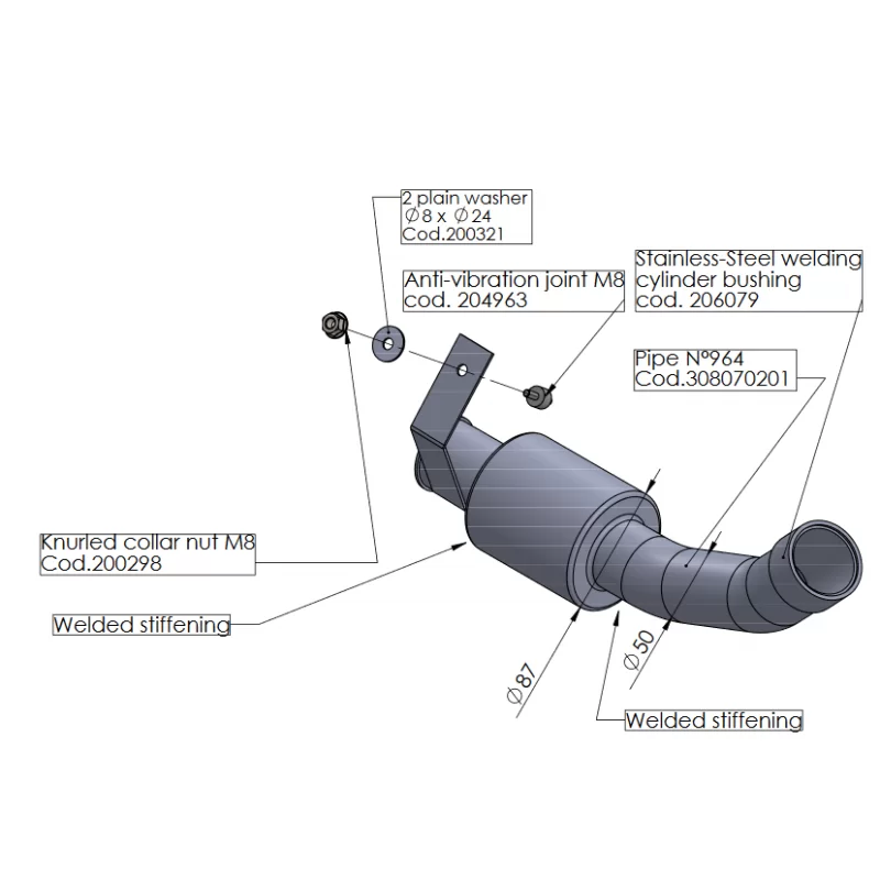 Leovince Suppressor du Catalyseur Husqvarna Vitpilen 701