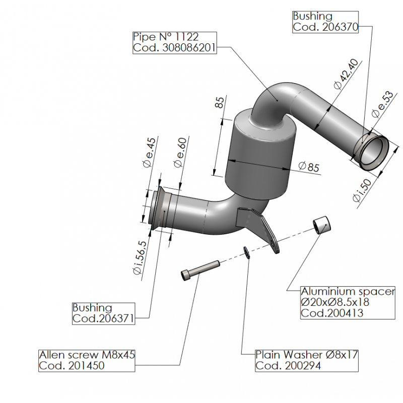 Leovince Suppressor du Catalyseur KTM Duke 390 Leovince Suppressor du Catalyseur KTM Duke 390