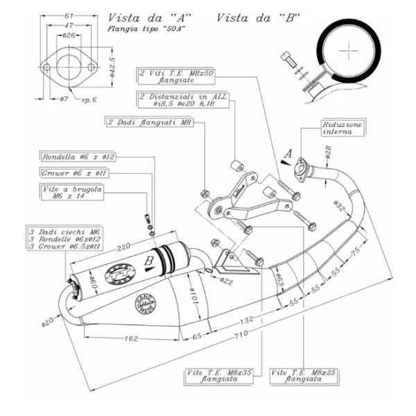 Leovince Piaggio NRG NTT Hand Made TT