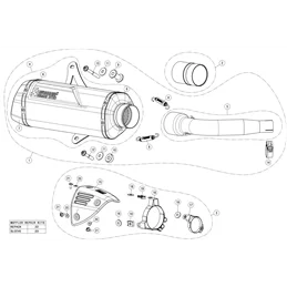 Akrapovic S-VE3SO9-HRSSBL Vespa GTS