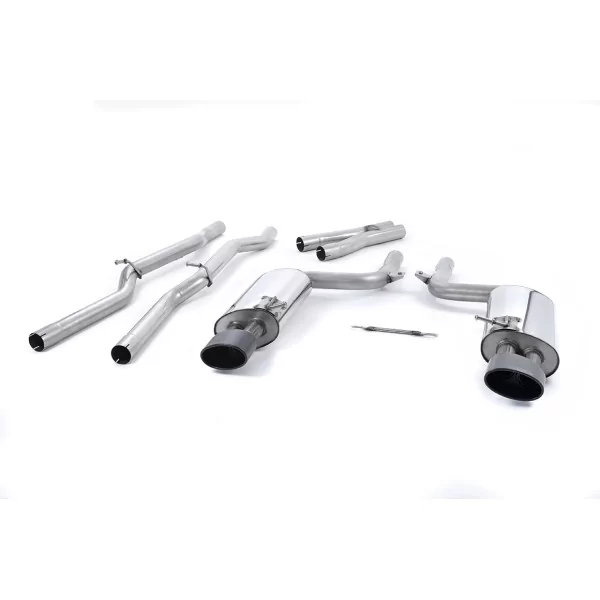 Milltek SSXAU062BLK cat-back exhaust for Audi RS4 B7 4.2 V8 Saloon Avant and Cabriolet, black tips
