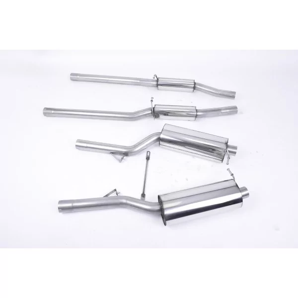 Escape cat-back Milltek SSXAU212 para Audi RS6 C5 V8 Bi-Turbo Saloon & Avant, colas ovaladas negras