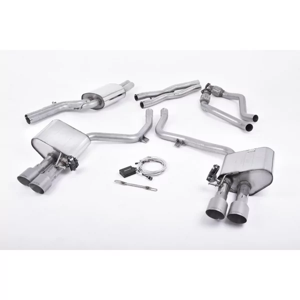 Milltek SSXAU408 cat-back exhaust for Audi, titanium GT-100 tips