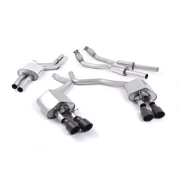 Milltek SSXAU447 cat-back exhaust for Audi, black GT-100 tips