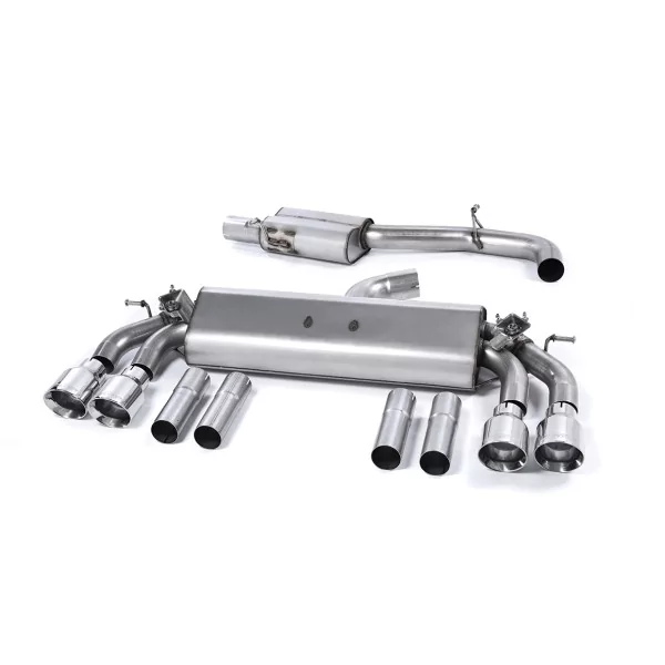 Milltek SSXAU471 cat-back exhaust for Audi S3, polished GT-100 tips