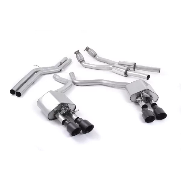Milltek SSXAU448 cat-back exhaust for Audi, black GT-100 tips