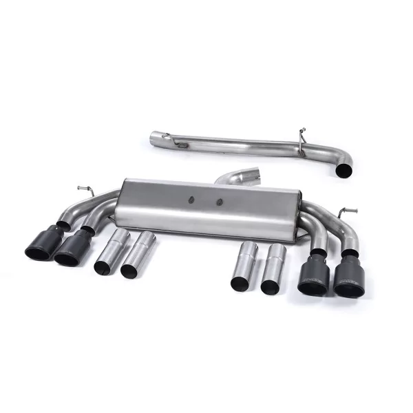Échappement cat-back Milltek SSXAU539 pour Audi S3 2.0 TFSI quattro Saloon & Cabrio 8V/8V.2, embouts ovales noirs