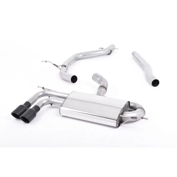 Milltek SSXAU566 particulate filter-back exhaust, black GT-80 tips