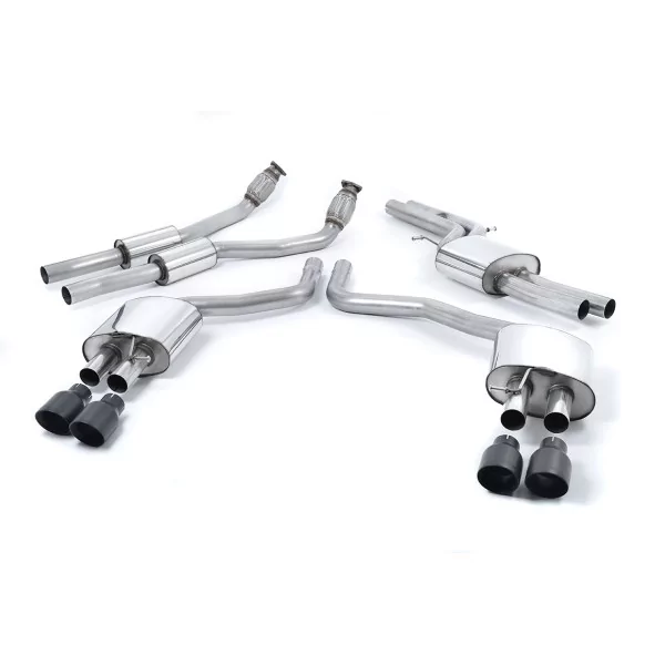 Milltek SSXAU560 cat-back exhaust for Audi, black GT-100 tips