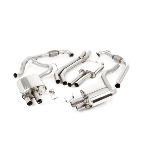 Scarico cat-back Milltek SSXAU644 per Audi, terminali GT-90 lucidi