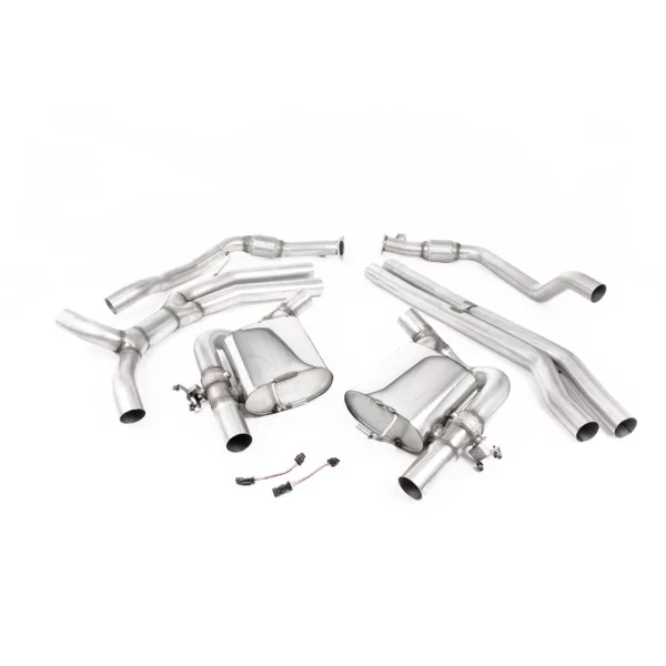 Escape cat-back Milltek SSXAU756 para Audi RS5 B9 2.9 V6 Turbo Coupe, colas ovaladas pulidas