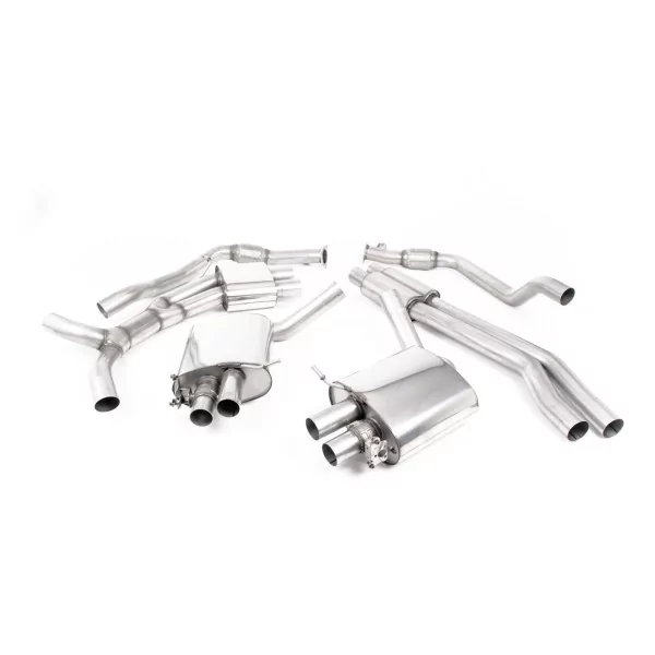 Milltek SSXAU805 cat-back exhaust for Audi RS4 B9 2.9 V6 Turbo Avant, titanium oval tips