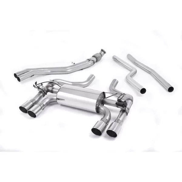 Milltek SSXBM1033 cat-back exhaust for BMW 2 Series M2 Coupé, polished GT-90 tips