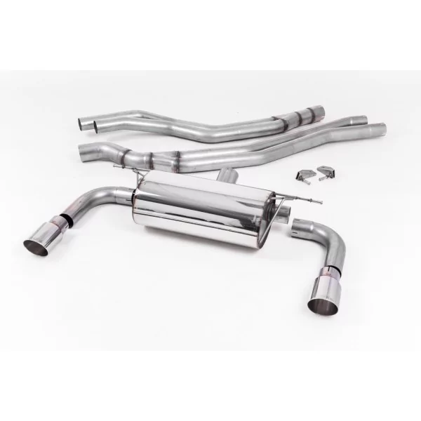 Milltek SSXBM1050 cat-back exhaust for BMW 2 Series M240i Coupe, polished GT-90 tips
