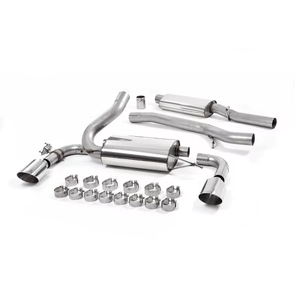 Milltek SSXFD190 cat-back exhaust for Ford Focus Mk3 RS 2.3-litre EcoBoost 4wd 5-Door Hatchback, polished GT-115 tips