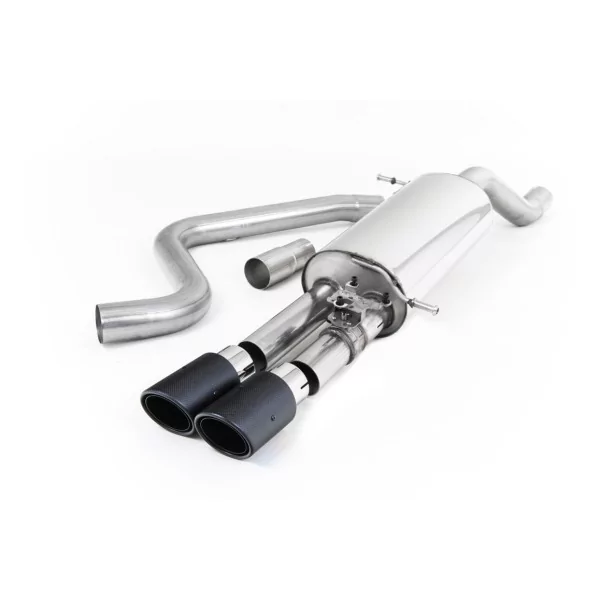 Milltek SSXFD260 cat-back exhaust for Ford Fiesta Mk8 ST 1.5 EcoBoost 200PS, carbon Jet-90 tips