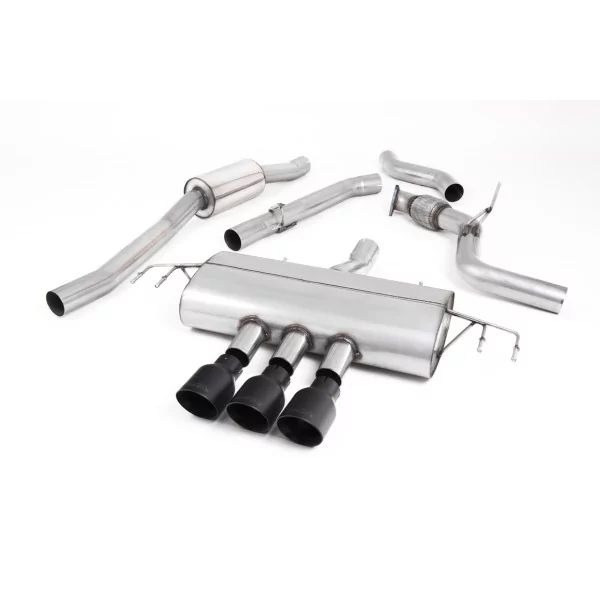 Milltek SSXHO248 cat-back exhaust for Honda / Acura Civic Type R FK8 2.0 i-VTEC, black GT-100 tips
