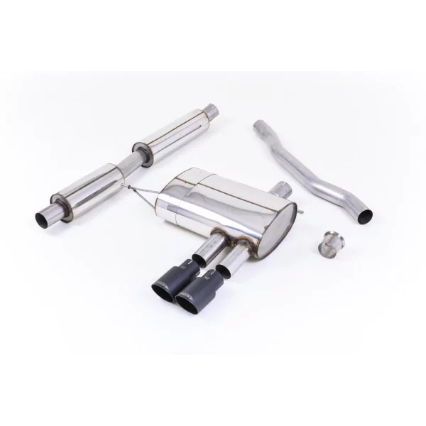 Milltek SSXM412 cat-back exhaust for New Mini Mk3 Mini Cooper S 2.0 Turbo, black GT-90 tips